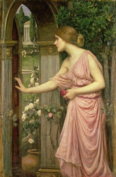Psique ingressando no jardim do Cupido, 1903 de John William Waterhouse